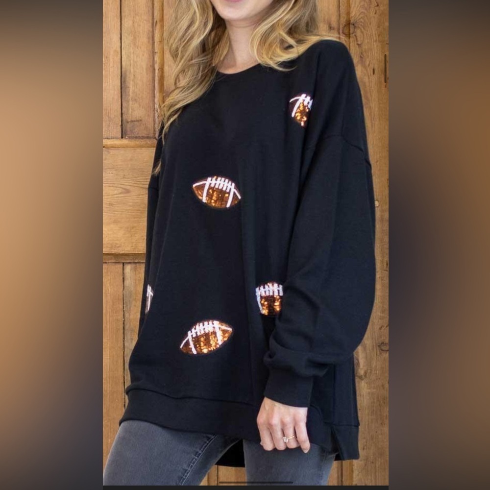 The Royal Standard Football Queen Sequin Sweatshirt size XS NWT
